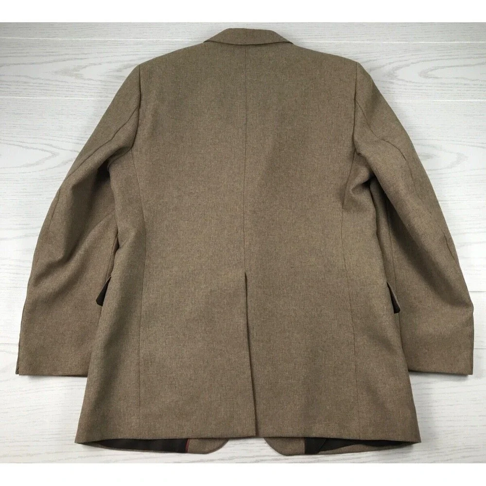 Vintage Levi's Blazer Sport Coat 42 Brown Wool 2 Button Single Vent Business 80s